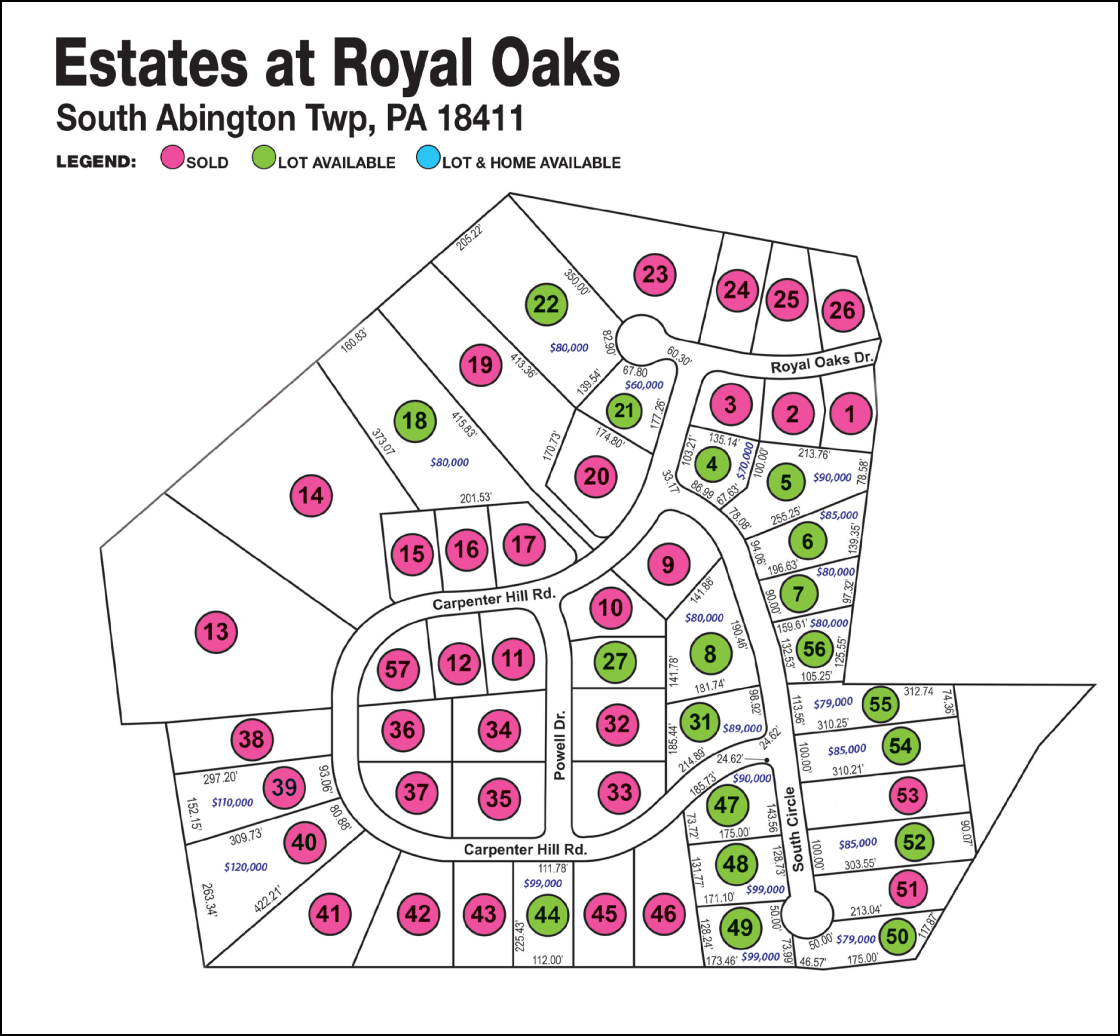 Royal Oaks Map