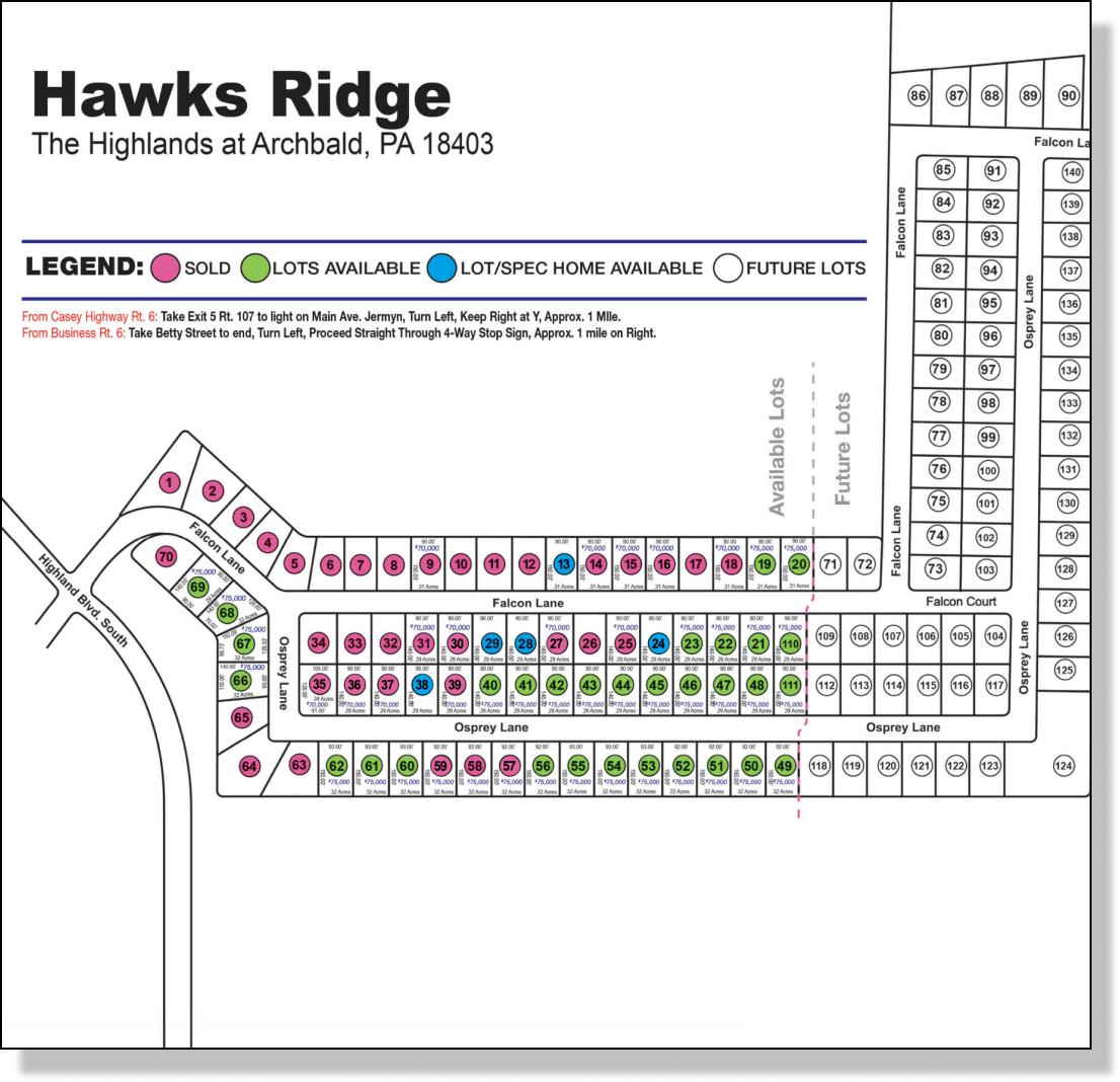 Hawks Ridge Map