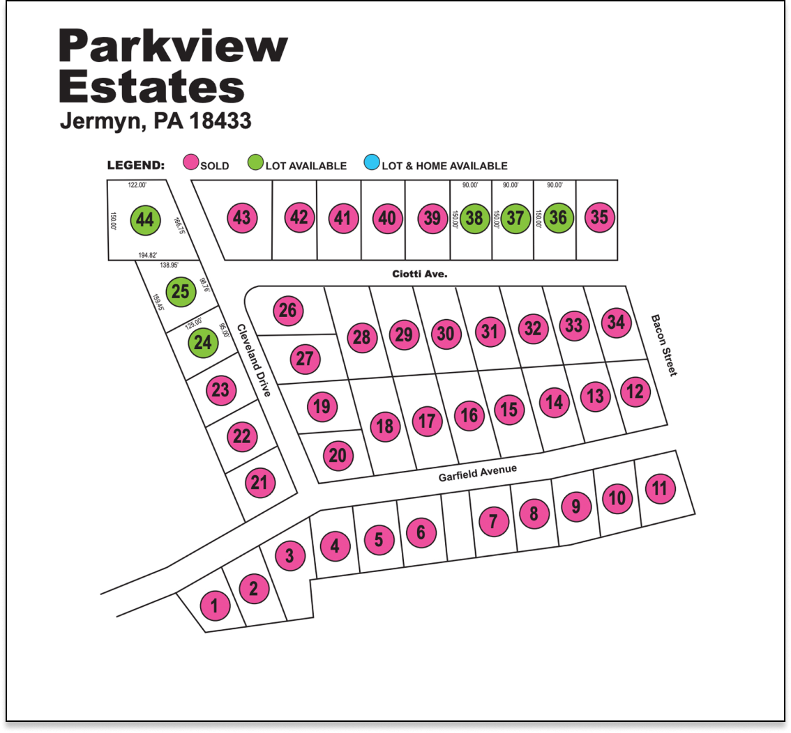 Parkview Estates Map